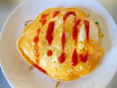 ★レタスとニラのオム焼きそば★